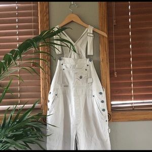 cream colored overalls